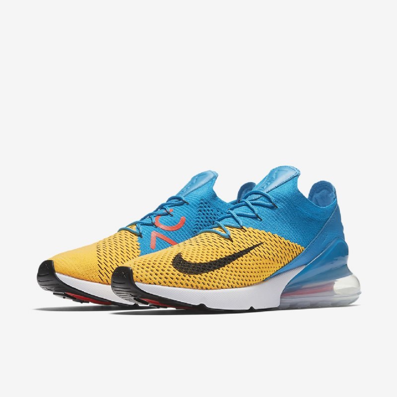 Nike Air Max 270 Miesten Kengät Flyknit Laser Oranssi Sininen Orbit Kiiltävä Crimson Black
