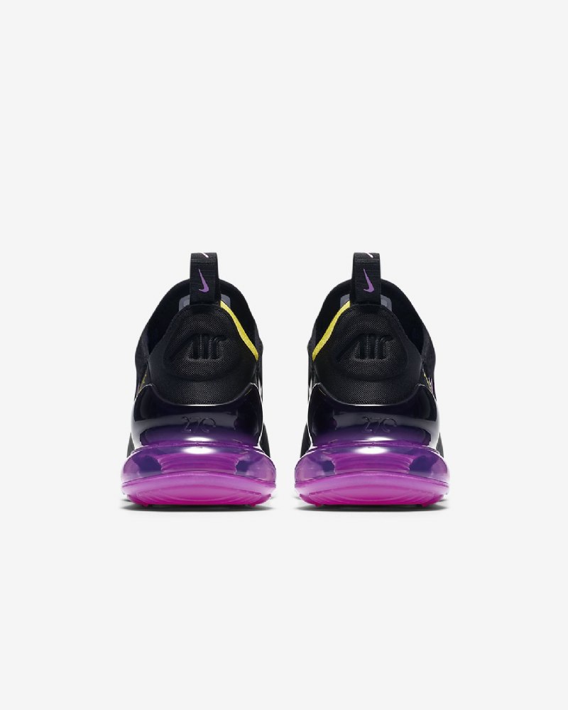 Nike Air Max 270 Miesten Musta Hyper Grape Keltainen Torni Magenta