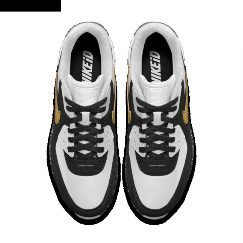 Nike Air Max 90 Essential Homme Id Black White Metallic Gold