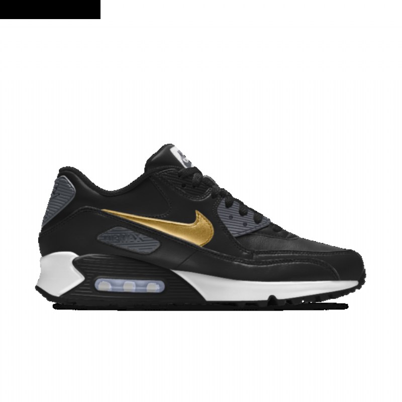 Nike Air Max 90 Essential Homme Id Musta Harmaa Kultainen