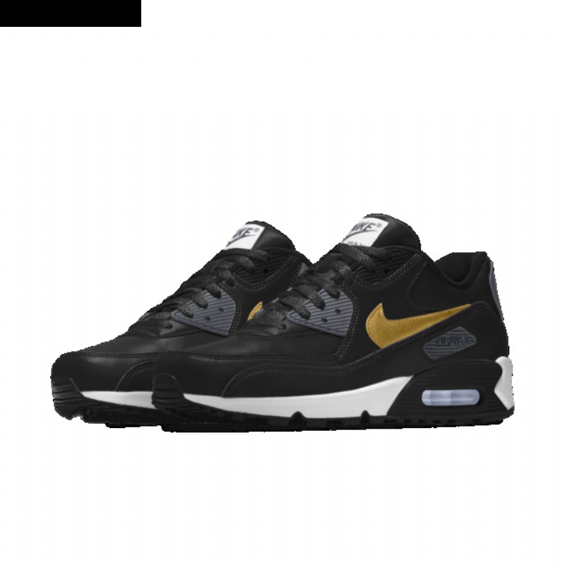 Nike Air Max 90 Essential Homme Id Musta Harmaa Kultainen