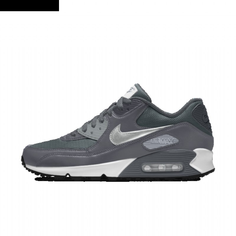 Nike Air Max 90 Essential Woman Musta Tummanvihreä Metallinen Hopea