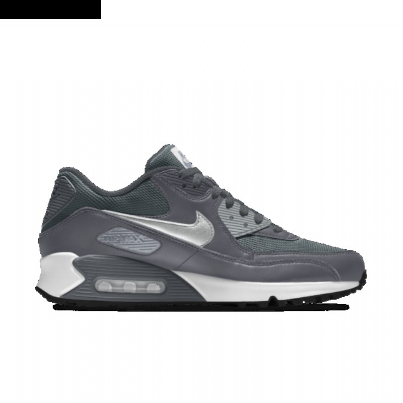 Nike Air Max 90 Essential Woman Musta Tummanvihreä Metallinen Hopea