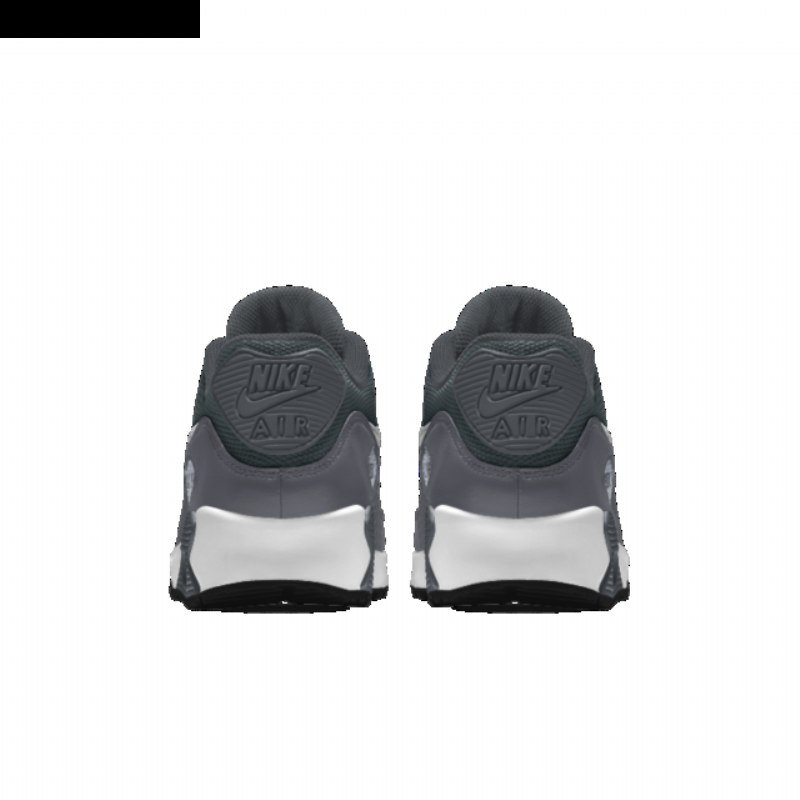 Nike Air Max 90 Essential Woman Musta Tummanvihreä Metallinen Hopea