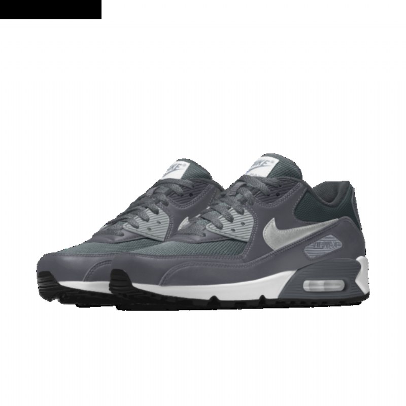 Nike Air Max 90 Essential Woman Musta Tummanvihreä Metallinen Hopea