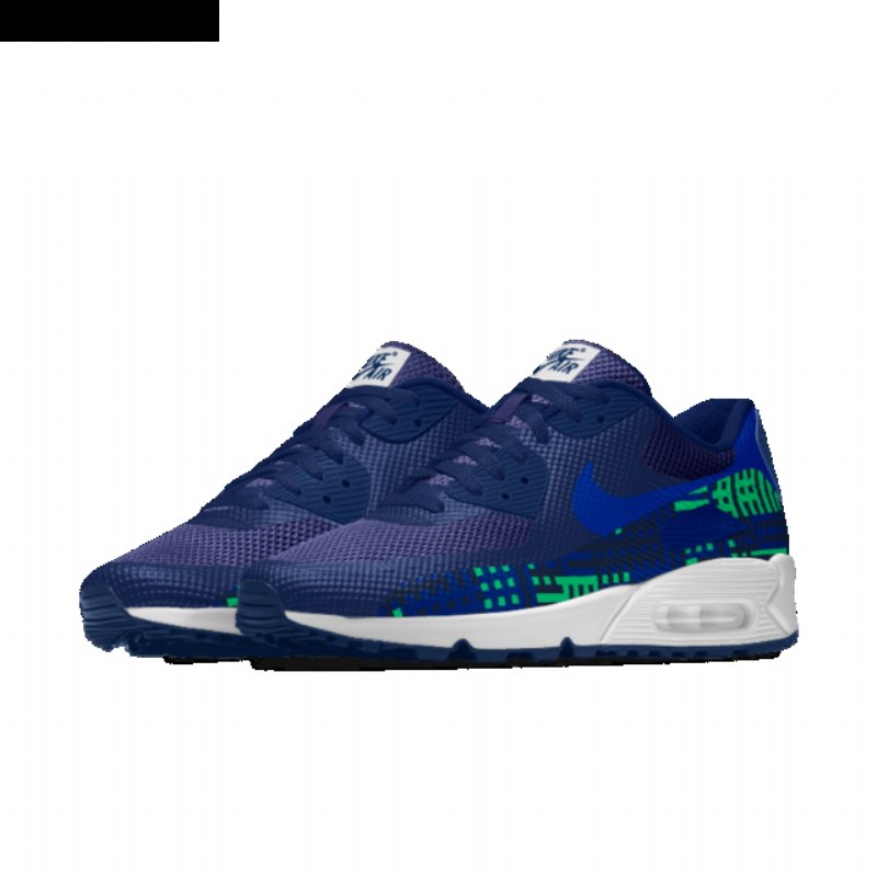 Nike Air Max 90 Miesten Hyp Sininen Vihreä Valkoinen