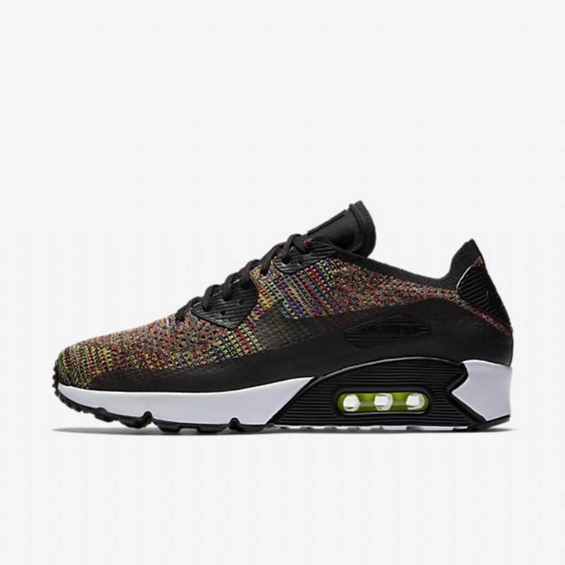Nike Air Max 90 Miesten Ultra 2.0 Flyknit Black Primordial Blue Volt Crimson Briljantti