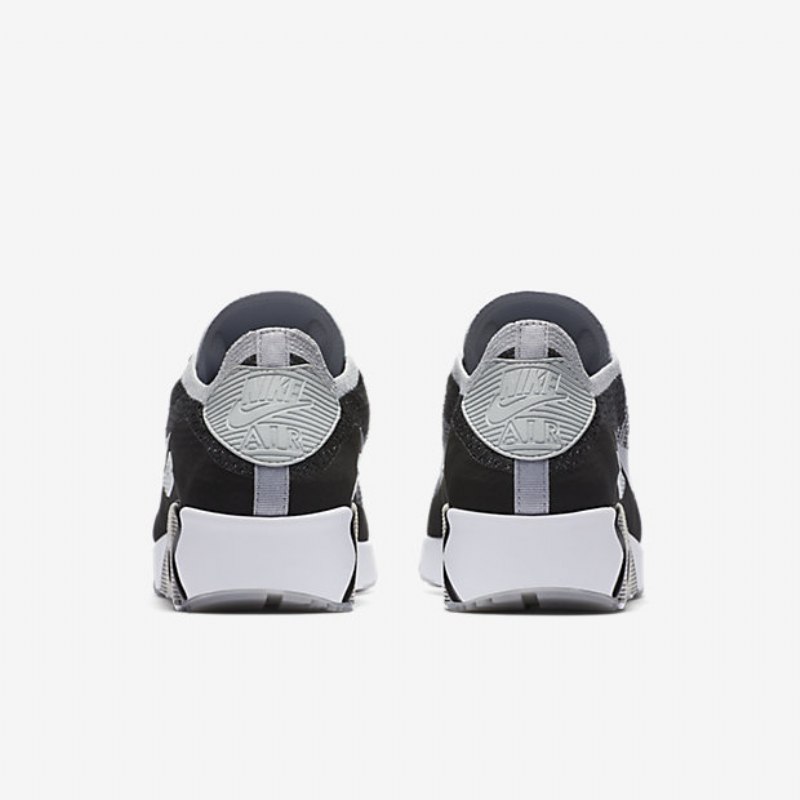 Nike Air Max 90 Miesten Ultra 2.0 Flyknit Black Pure Platinum Tummanharmaa Harmaa Wolf
