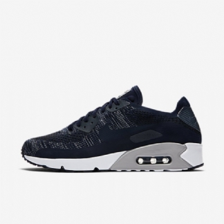 Nike Air Max 90 Miesten Ultra 2.0 Flyknit College Navy Grey Wolf