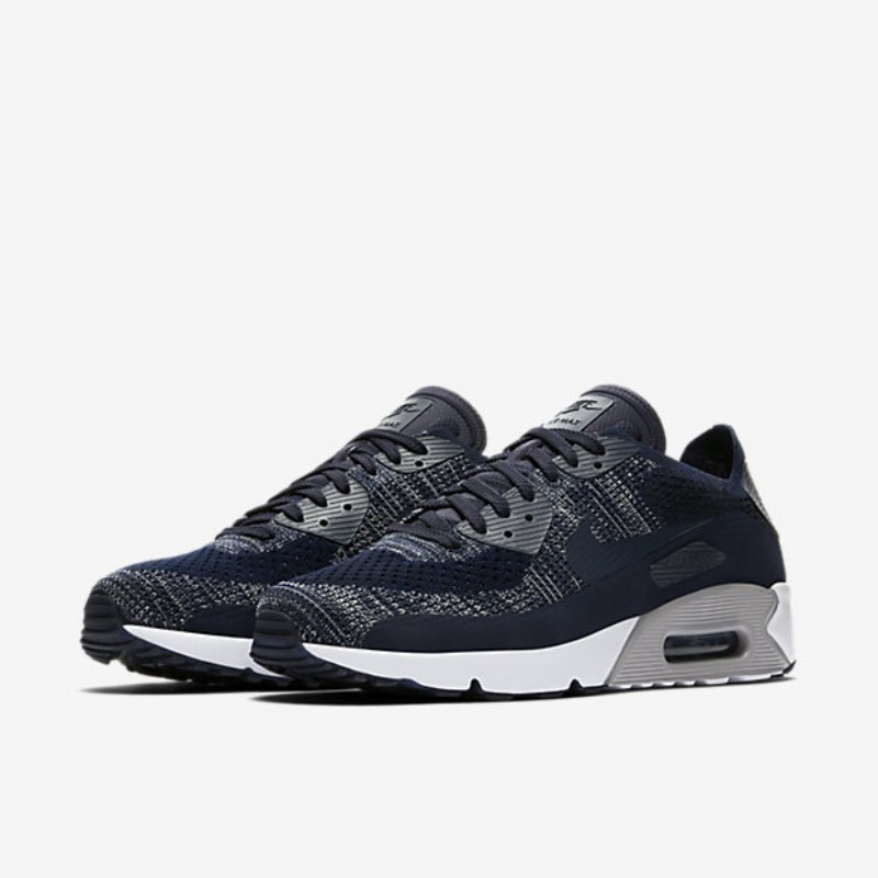 Nike Air Max 90 Miesten Ultra 2.0 Flyknit College Navy Grey Wolf