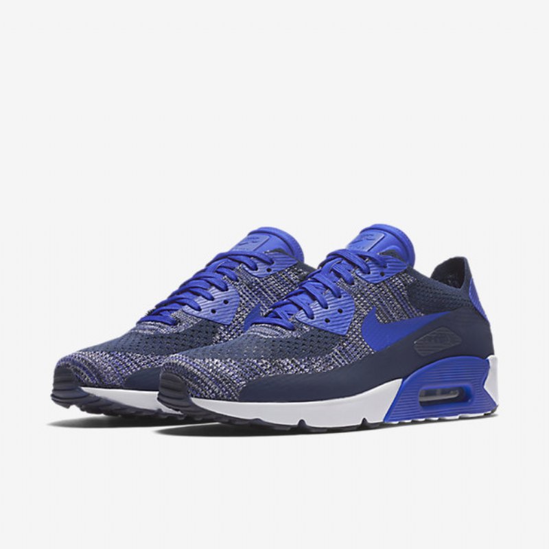 Nike Air Max 90 Miesten Ultra 2.0 Flyknit Navy University Valkoinen Musta Sininen Ensiarvoisen Tärkeä
