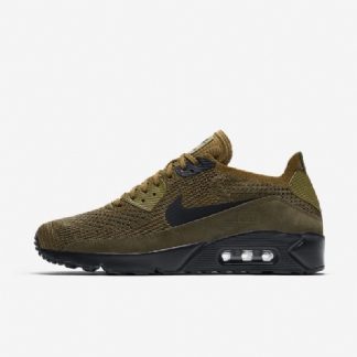 Nike Air Max 90 Miesten Ultra 2.0 Flyknit Olive Flak Cargo Khaki Black