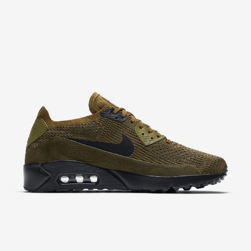 Nike Air Max 90 Miesten Ultra 2.0 Flyknit Olive Flak Cargo Khaki Black