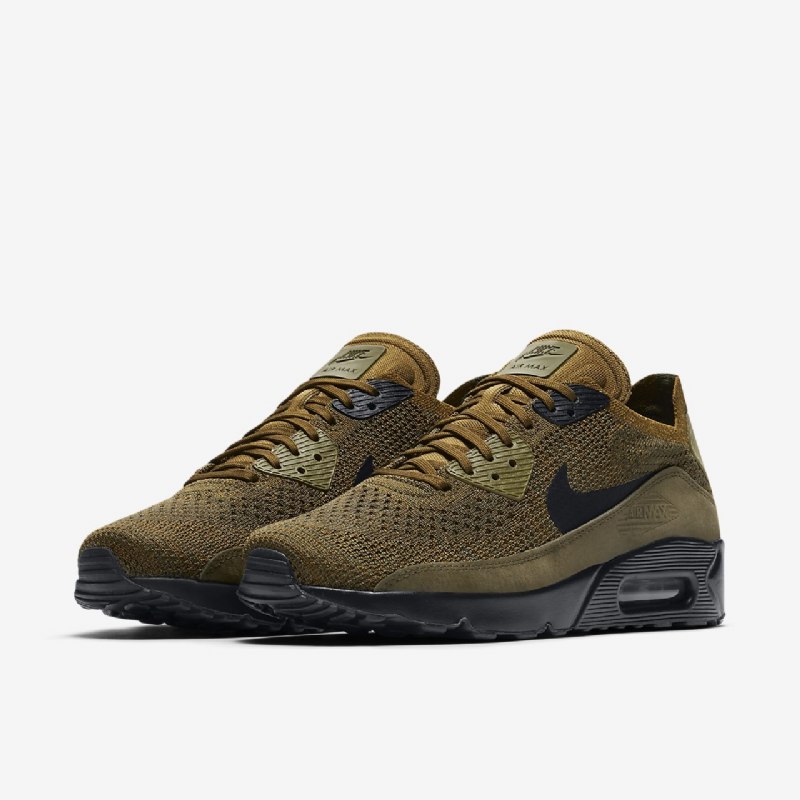 Nike Air Max 90 Miesten Ultra 2.0 Flyknit Olive Flak Cargo Khaki Black