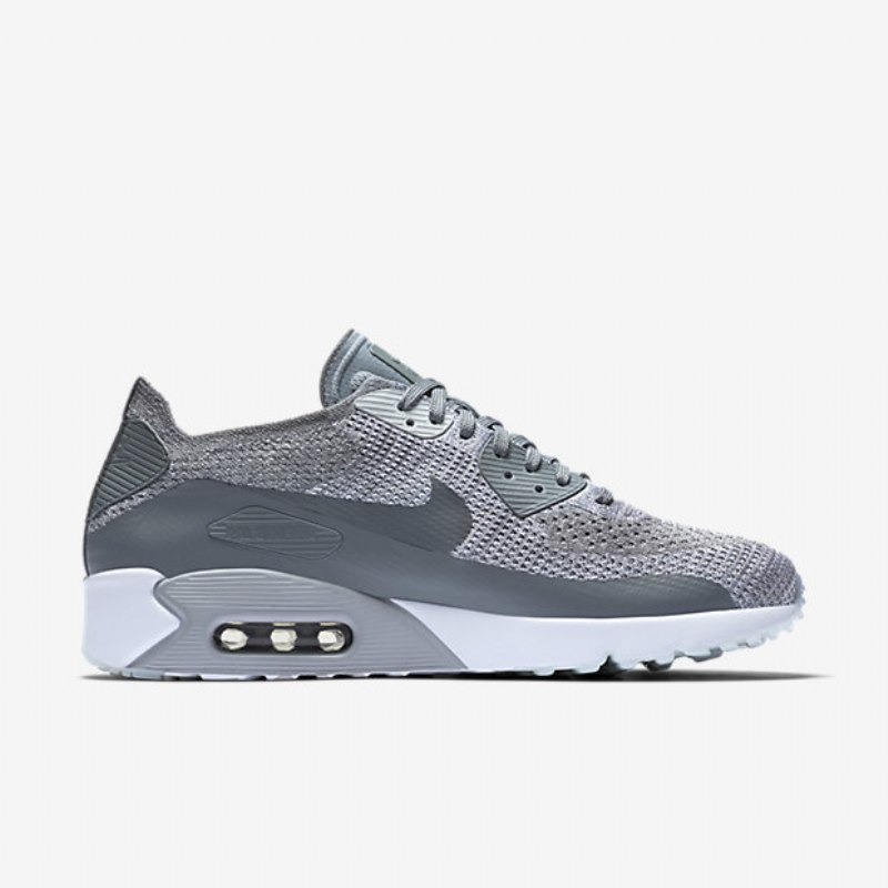 Nike Air Max 90 Miesten Ultra 2.0 Flyknit Pure Platinum White Harmaa Wolf Kylmä