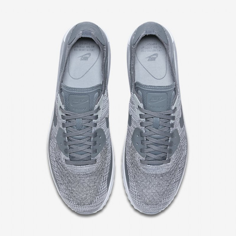 Nike Air Max 90 Miesten Ultra 2.0 Flyknit Pure Platinum White Harmaa Wolf Kylmä