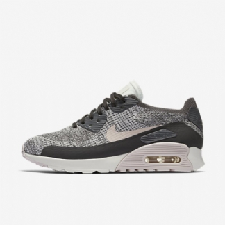 Nike Air Max 90 Naiset Ultra 2.0 Flyknit Midnight Fog Sail Punainen Siltstone