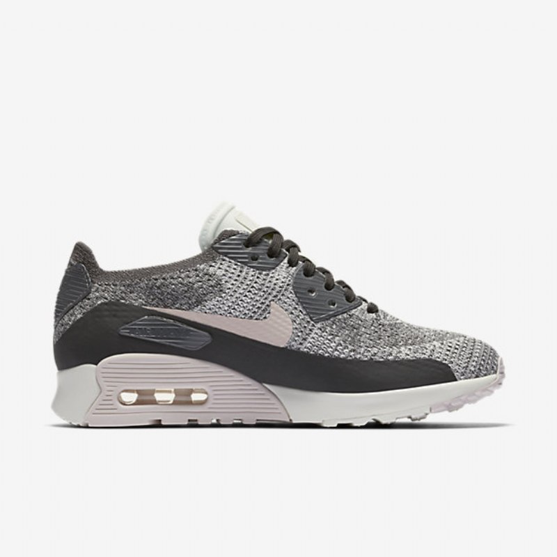 Nike Air Max 90 Naiset Ultra 2.0 Flyknit Midnight Fog Sail Punainen Siltstone