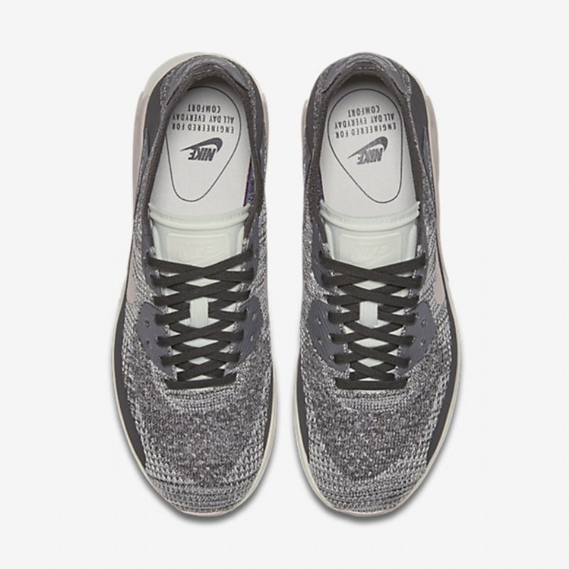 Nike Air Max 90 Naiset Ultra 2.0 Flyknit Midnight Fog Sail Punainen Siltstone