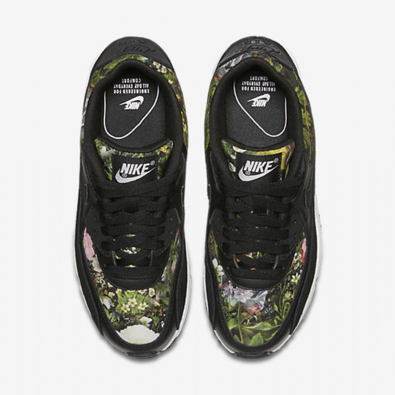 Nike Air Max 90 Naisten Se Musta Pinkki Prism Summit Valkoinen