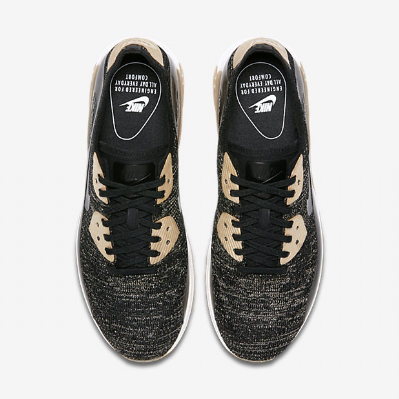 Nike Air Max 90 Naisten Ultra 2.0 Flyknit Black Metalli