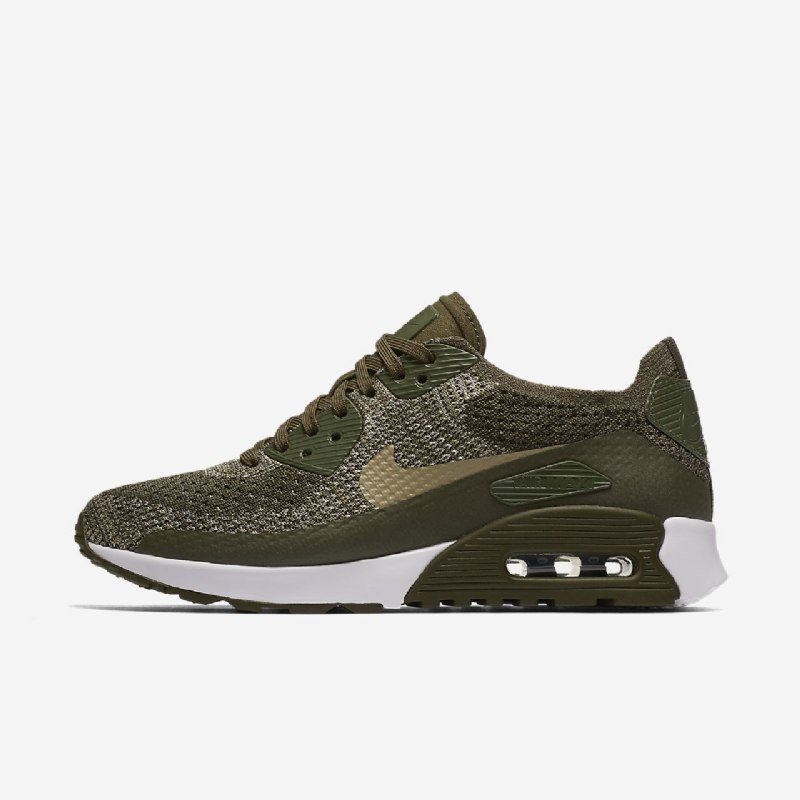 Nike Air Max 90 Naisten Ultra 2.0 Flyknit Khaki Cargo White Olive Neutraali