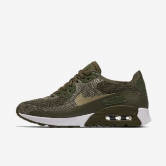 Nike Air Max 90 Naisten Ultra 2.0 Flyknit Khaki Cargo White Olive Neutraali