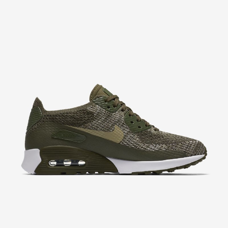 Nike Air Max 90 Naisten Ultra 2.0 Flyknit Khaki Cargo White Olive Neutraali