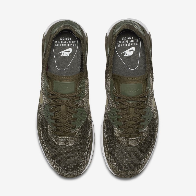 Nike Air Max 90 Naisten Ultra 2.0 Flyknit Khaki Cargo White Olive Neutraali