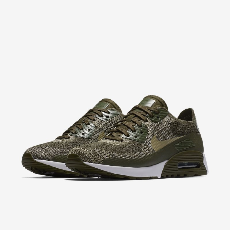 Nike Air Max 90 Naisten Ultra 2.0 Flyknit Khaki Cargo White Olive Neutraali
