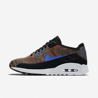 Nike Air Max 90 Naisten Ultra 2.0 Flyknit Musta Harmaa Kylmä Valkoinen Keskikokoinen