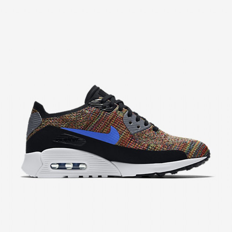 Nike Air Max 90 Naisten Ultra 2.0 Flyknit Musta Harmaa Kylmä Valkoinen Keskikokoinen
