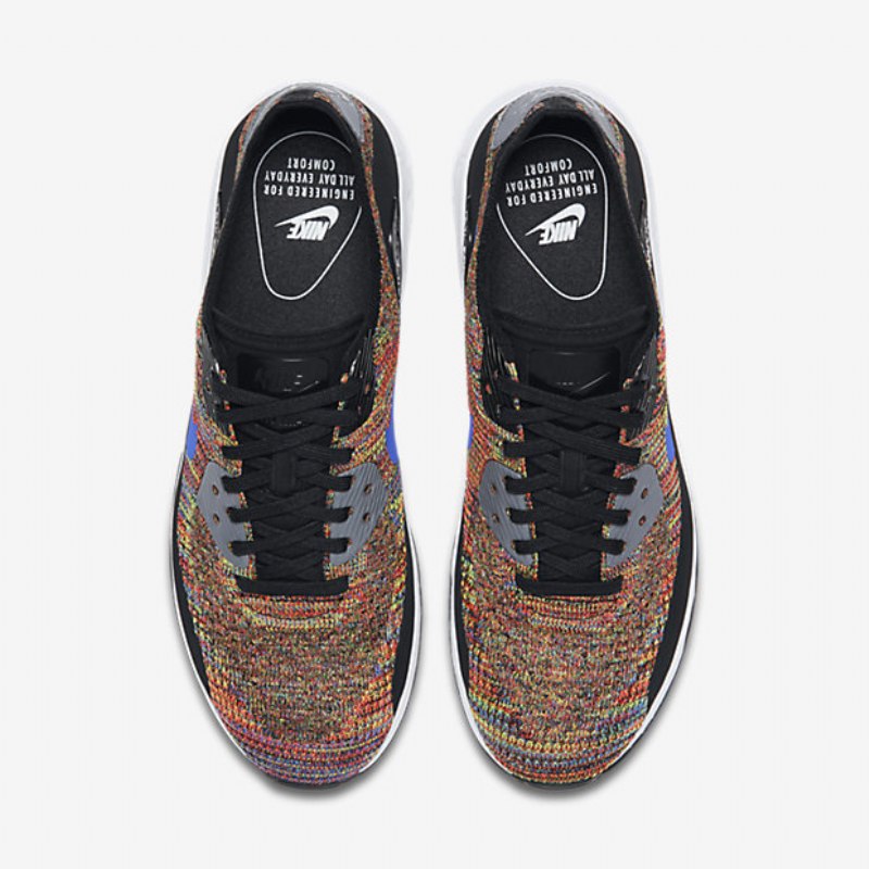 Nike Air Max 90 Naisten Ultra 2.0 Flyknit Musta Harmaa Kylmä Valkoinen Keskikokoinen