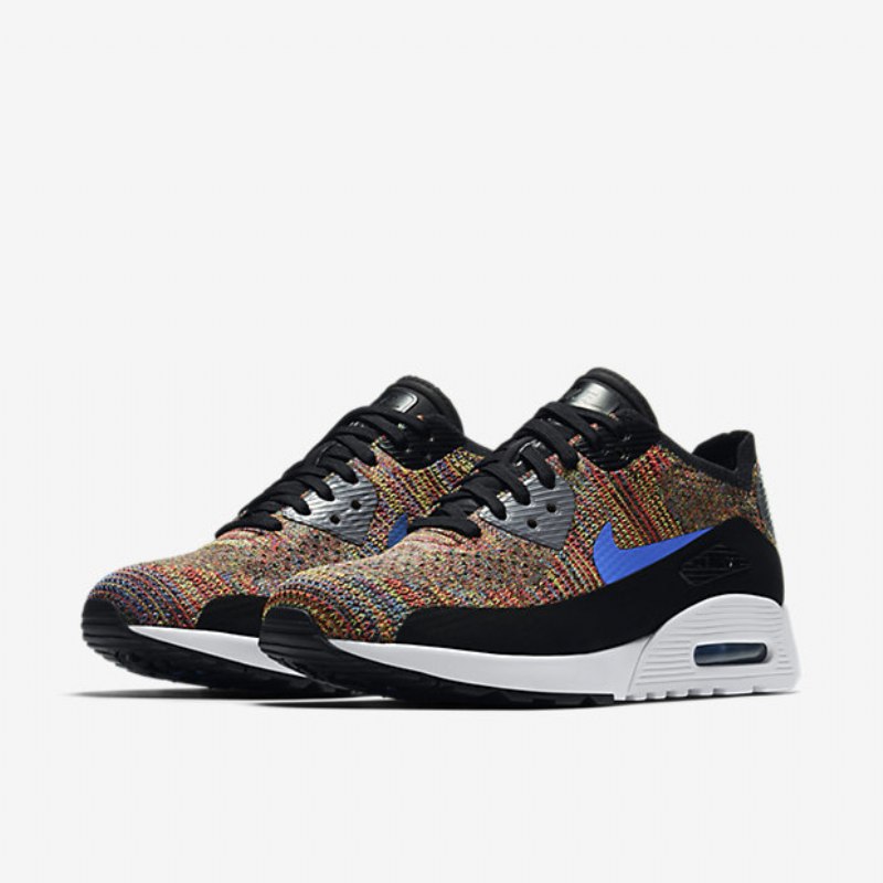 Nike Air Max 90 Naisten Ultra 2.0 Flyknit Musta Harmaa Kylmä Valkoinen Keskikokoinen