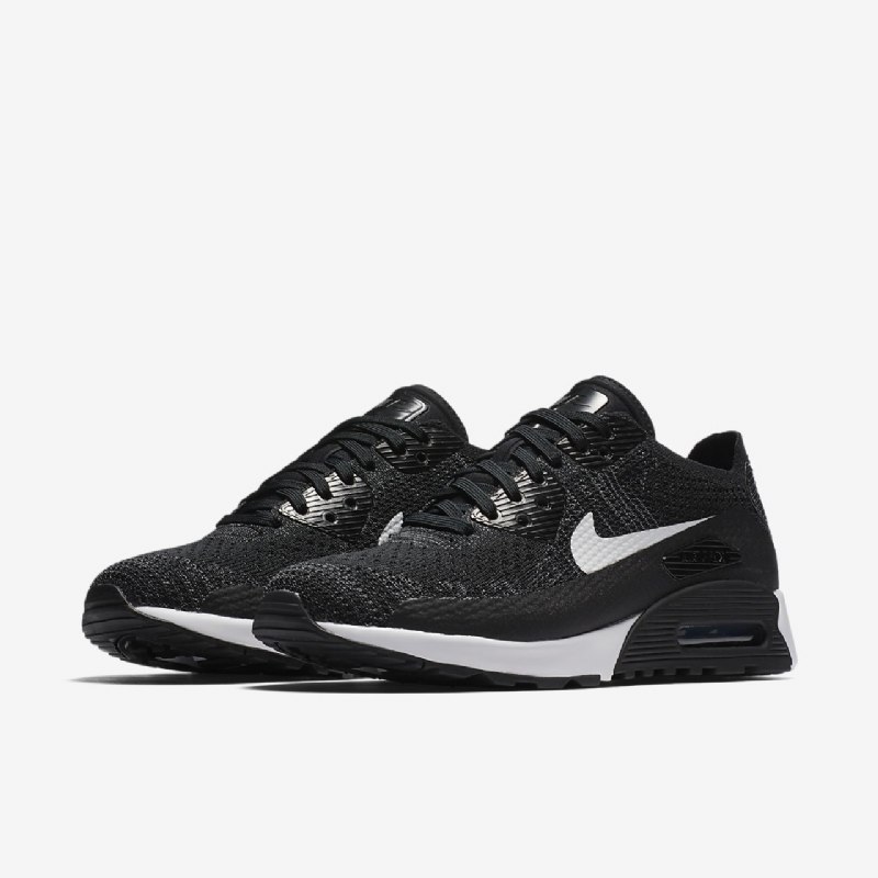 Nike Air Max 90 Naisten Ultra 2.0 Flyknit Musta Tummanharmaa Valkoinen