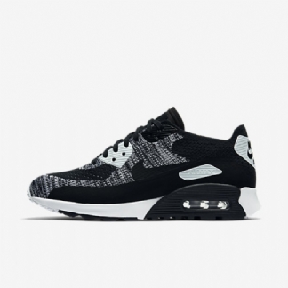 Nike Air Max 90 Naisten Ultra 2.0 Flyknit Musta Valkoinen Harmaa