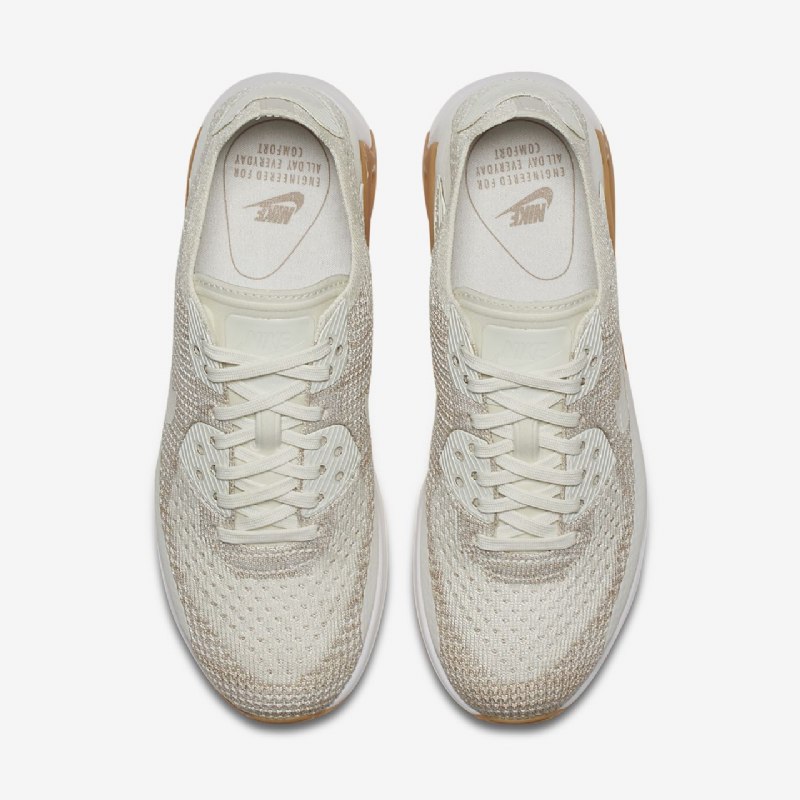 Nike Air Max 90 Naisten Ultra 2.0 Flyknit Sailing Sand Keltainen Purukumi Valkoinen