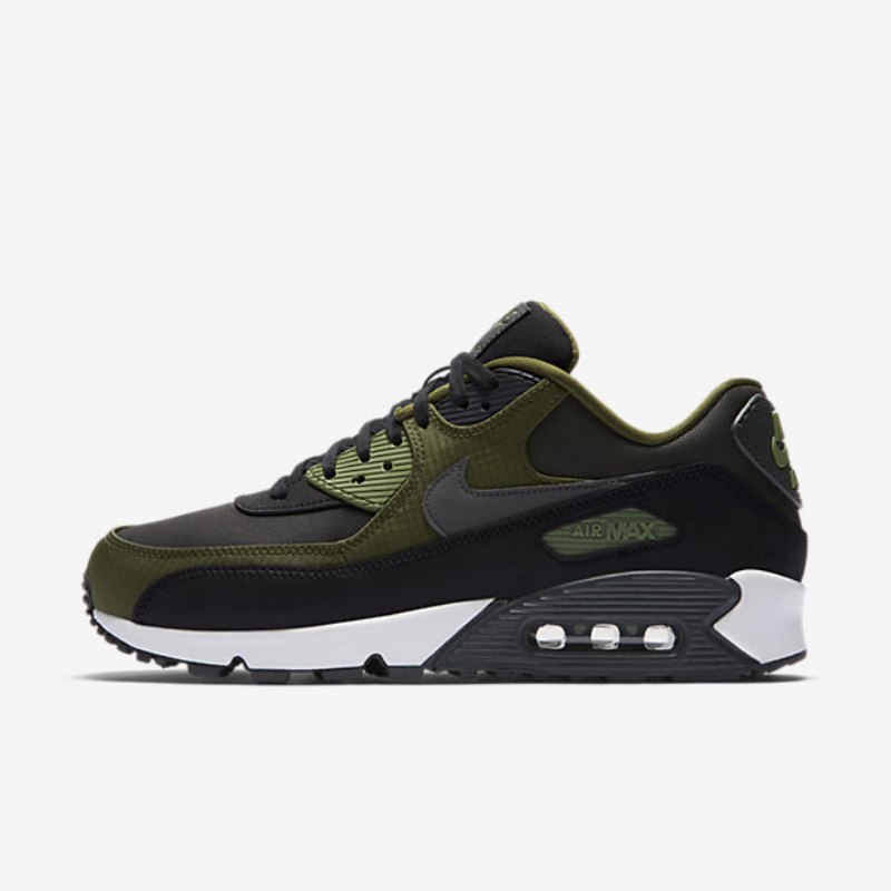 Nike Air Max 90 Premium Miesten Musta Vihreä Legion Palmu Antrasiitti