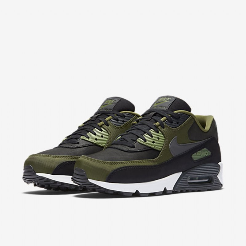 Nike Air Max 90 Premium Miesten Musta Vihreä Legion Palmu Antrasiitti