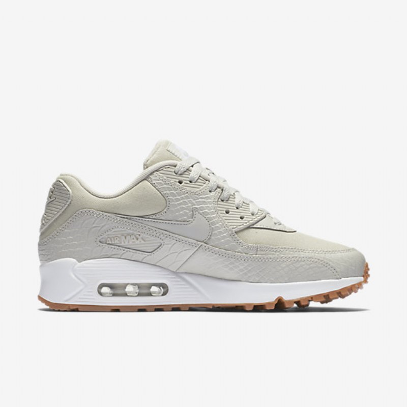 Nike Air Max 90 Premium Naisten Light Bone Purukumi Keltainen Valkoinen