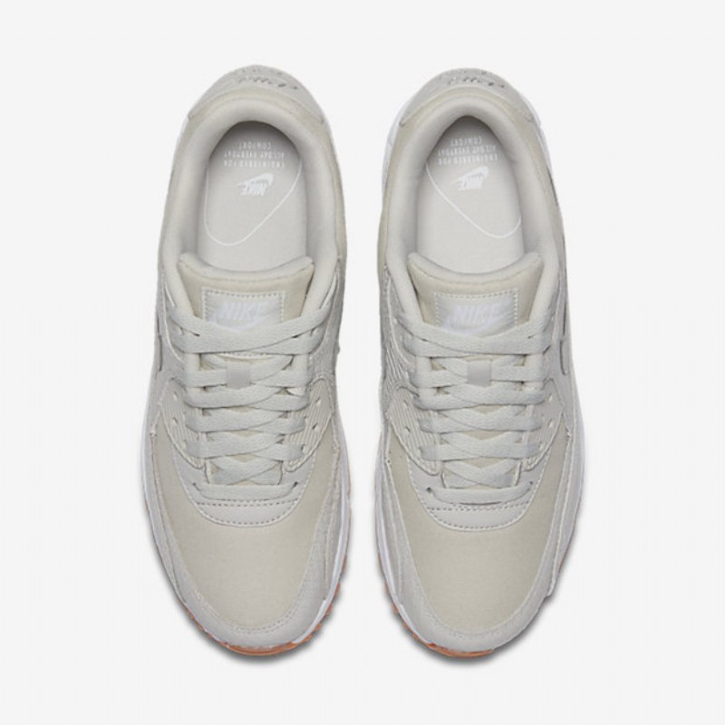 Nike Air Max 90 Premium Naisten Light Bone Purukumi Keltainen Valkoinen