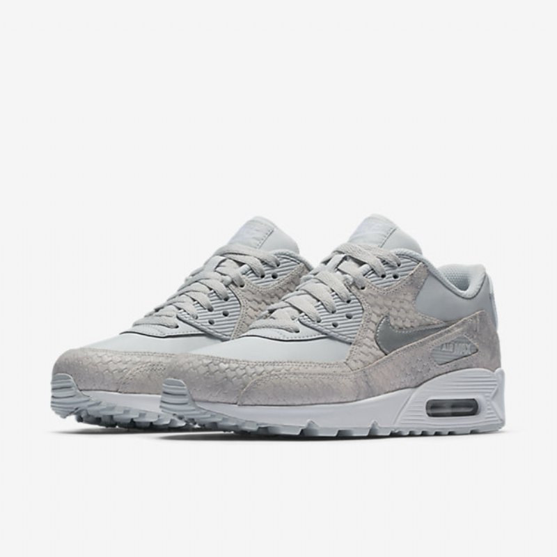 Nike Air Max 90 Premium Naisten Pure Platinum White Metallic Hopea