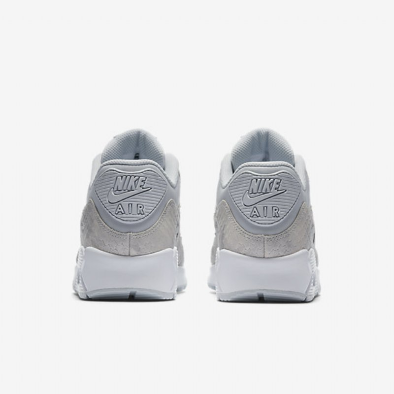 Nike Air Max 90 Premium Naisten Pure Platinum White Metallic Hopea