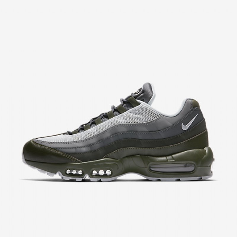 Nike Air Max 95 Essential Miesten Kengät Khaki Cargo Tumma Tina Tummanharmaa Puhdas Platina