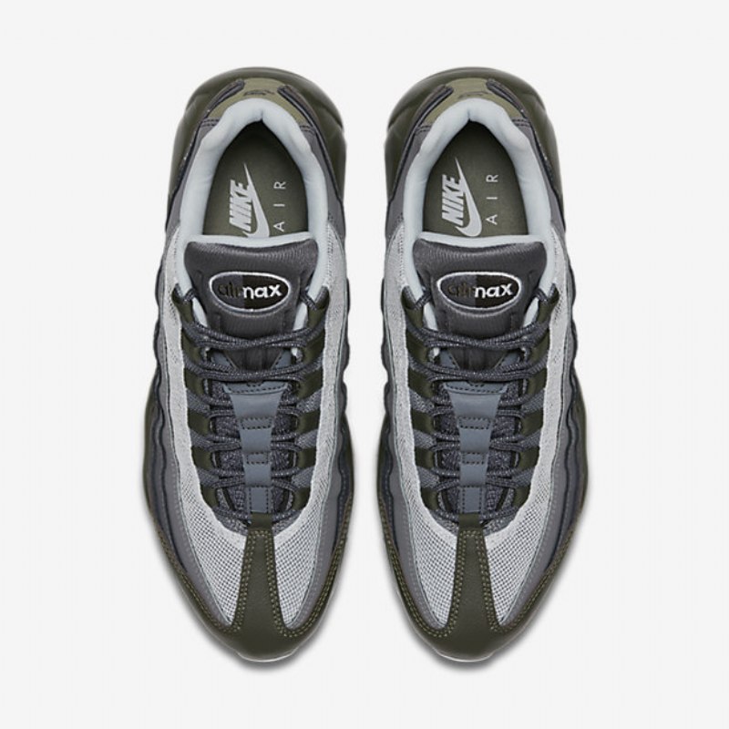 Nike Air Max 95 Essential Miesten Kengät Khaki Cargo Tumma Tina Tummanharmaa Puhdas Platina
