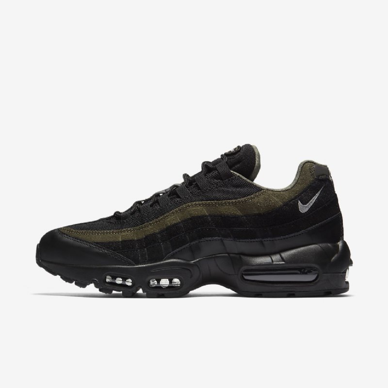 Nike Air Max 95 Miesten Kengät Hal Musta Khaki Cargo Hopea-astia