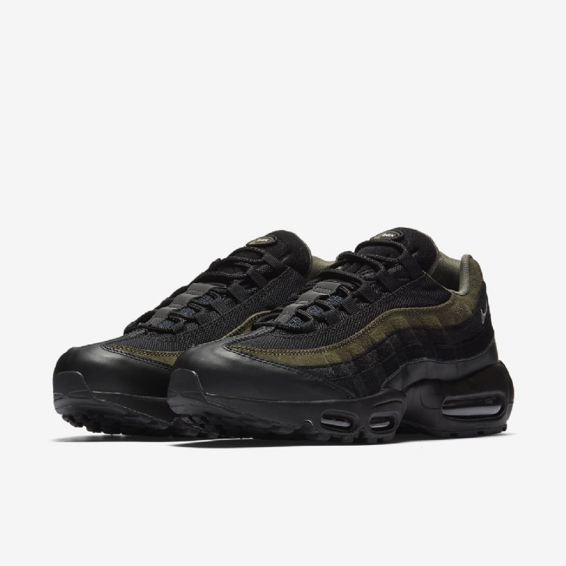 Nike Air Max 95 Miesten Kengät Hal Musta Khaki Cargo Hopea-astia