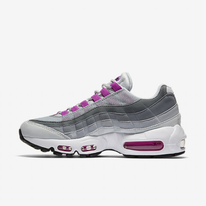 Nike Air Max 95 Og -kengät Pure Platinum Wolf Grey Hyper Violetti