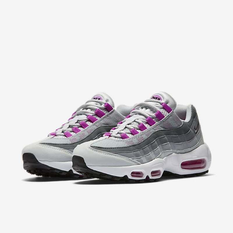 Nike Air Max 95 Og -kengät Pure Platinum Wolf Grey Hyper Violetti