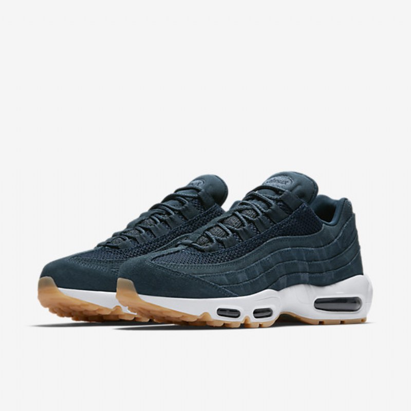Nike Air Max 95 Premium Miesten Kengät Navy Fox Sininen Keltainen Purukumi